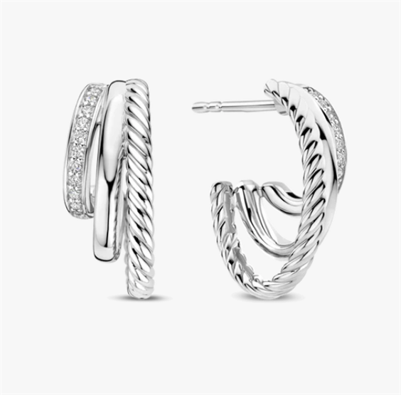 Orecchini Ti Sento Milano Donna in Argento Cubic Zirconia 78068ZI - 78068ZI